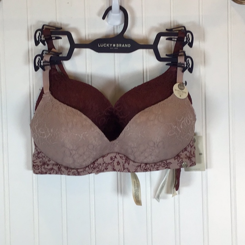 Lucky Brand | Brushed Micro and Lace Wirefree Bras - 2-Pack - Picture 5 of 10